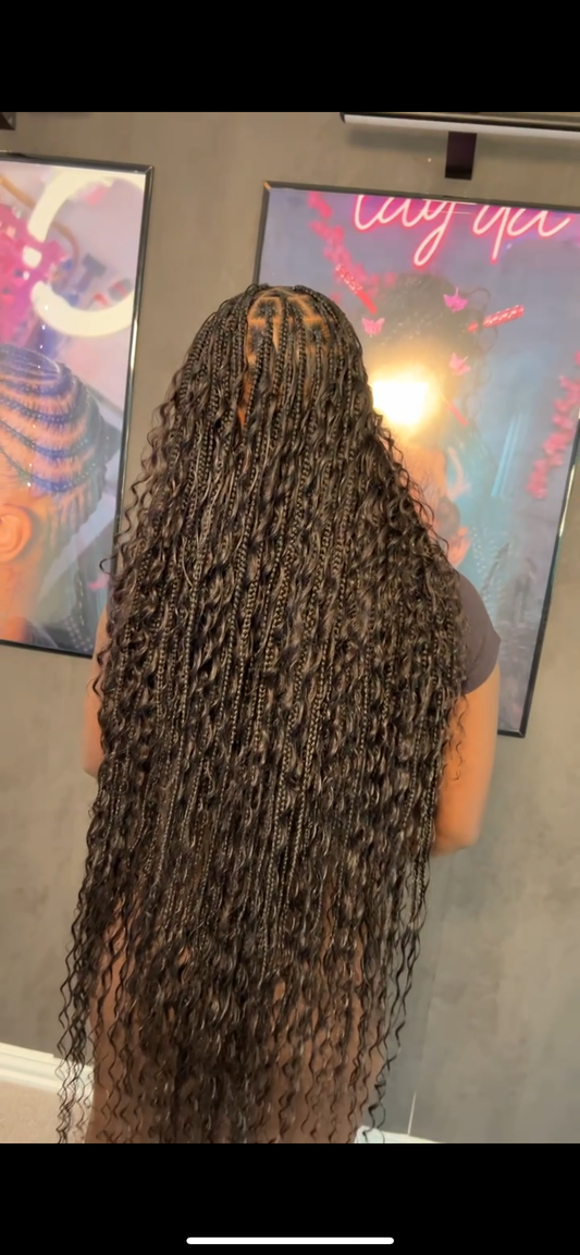 Natural color raw boho braiding hair